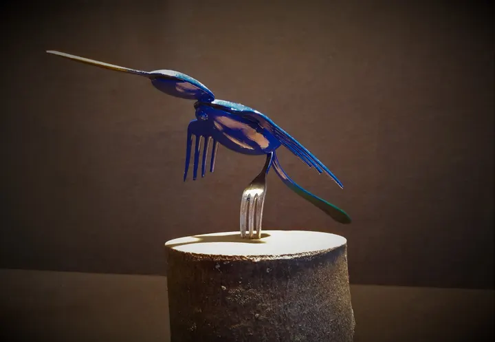 Vogel blau